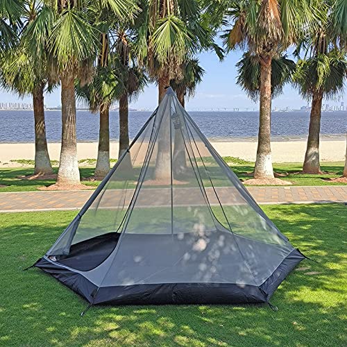 Grote Ruimte Piramide Tipi Tent Ultralichte Familie Camping Tent Winddicht Outdoor Tipi Tent voor Volwassenen 4 Persoon Dubbellaagse Tenten - Afbeelding 8