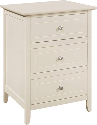 Miniatura 5 de Glory Furniture Daniel - Mesita de noche con 3 cajones, color blanco