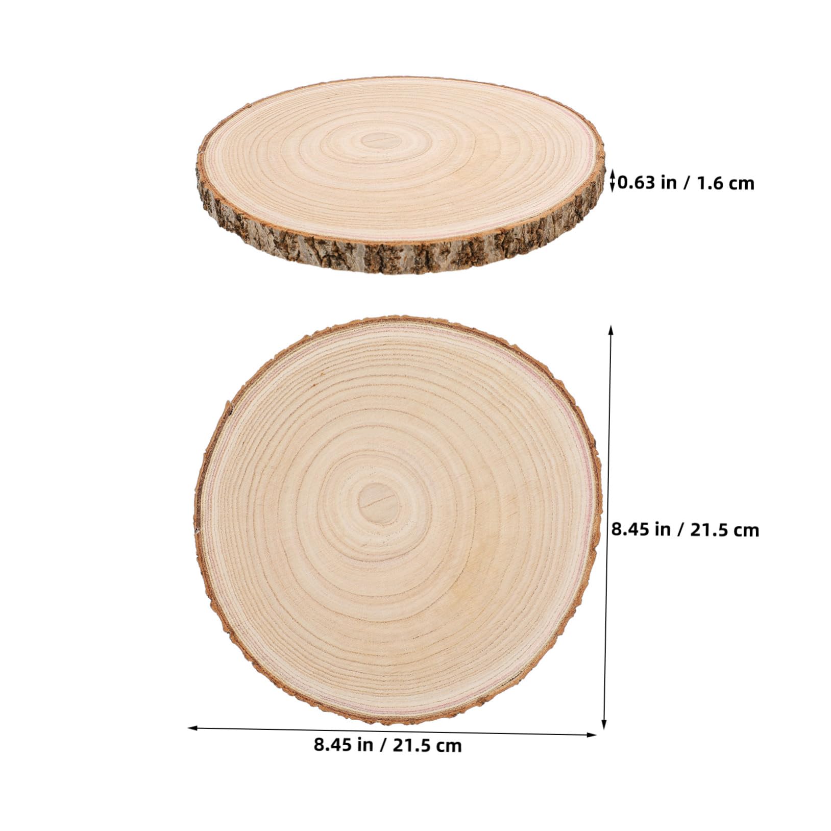 PLAFOPE 8 Piezas Rodajas de Madera Natural Corteza de Madera sin Terminar para Manualidades Decoración Rústica y Proyectos Creativos