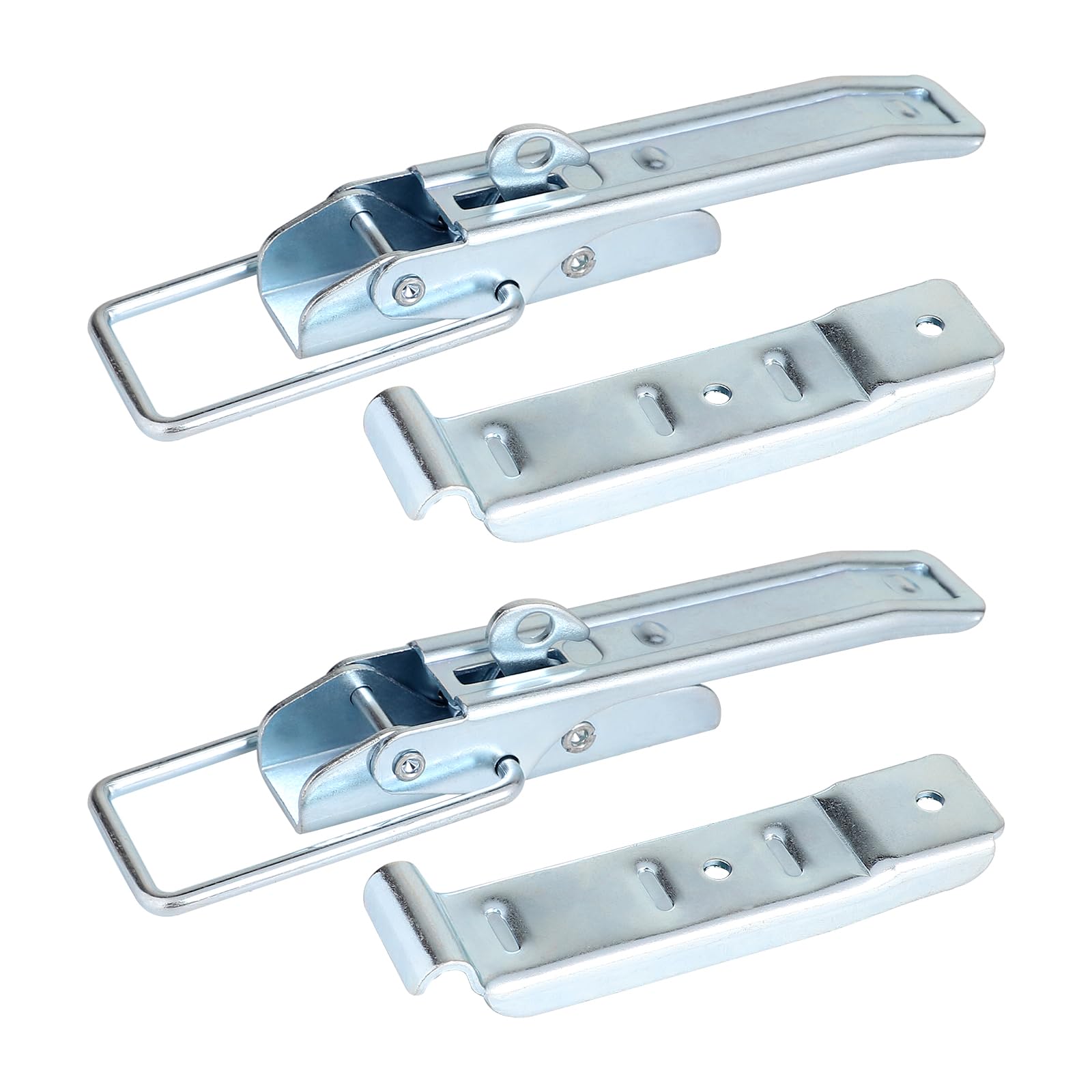 EXLECO 2 X Exzenterverschluss mit Halter 210mm, Spannverschluss Anhänger Bordwandverschluss Verzinkt, Verschluss Bordwand Anhängerverschluss, Hebelverschluss Anhänger Zubehör für PKW LKW Wohnmobil