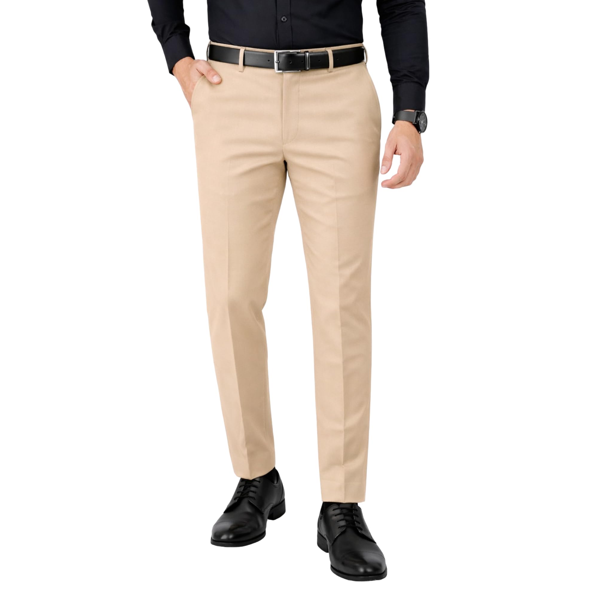 FORMO Formal Pants for Men | Regular Fit Formal Trousers for Men | Office Wear Business Casual Pants-image-36