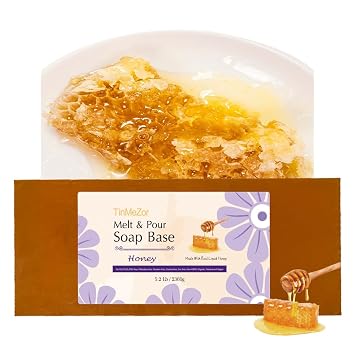 5.2 lbs Honey Soap Base Clear, DIY Handmade Vegan, Cruelty Free, Easy to Cut - Moisturizing Melt and Pour for Soap Making