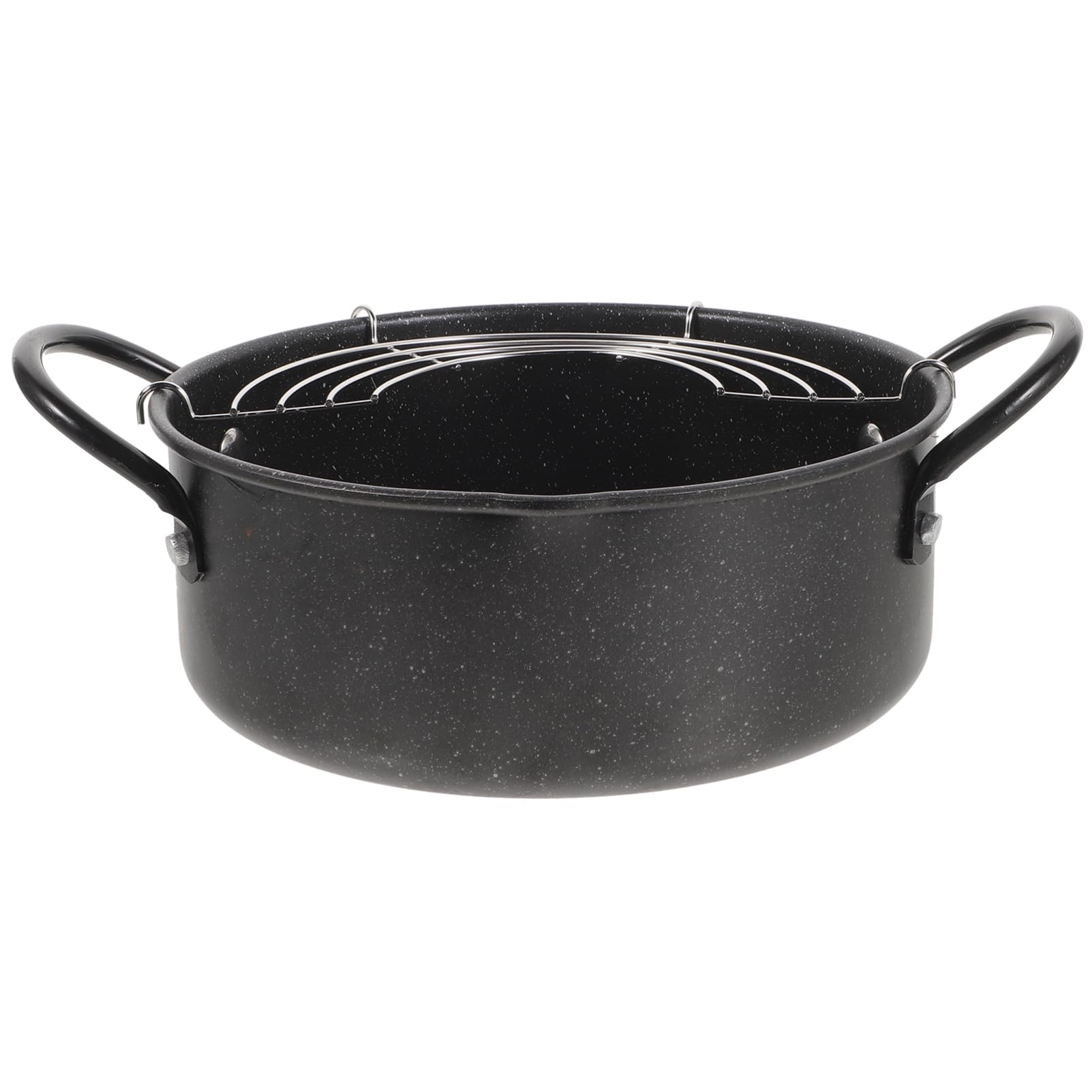 HAKIDZEL 1 Set Style Tempura Frying Pot Deep Fryer Pan with Detachable Oil Drainer Rack Non Stick Surface for Easy Cleaning for Various Fried Foods