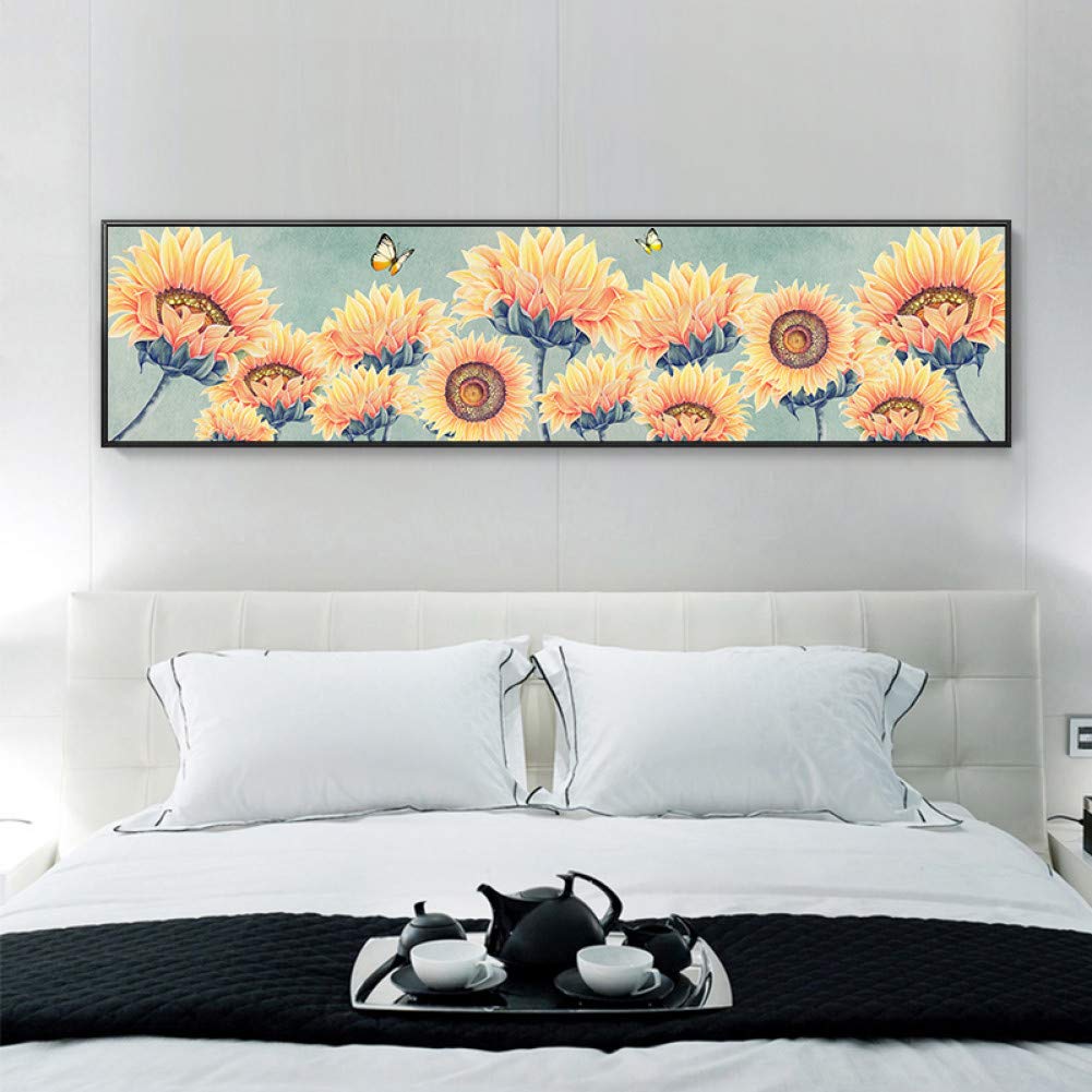 SORMEY Frameless painting Sunflowers With Butterfly Canvas Painting Poster And Print Modern Decor Wall Art Picture For Living Room Bedroom Decorative Paintings