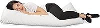 EnerPlex Adjustable Shredded Memory Foam Body Pillow 54x20 Inch - Pregnancy Support, Side Sleeper & Cuddle Pillow with Breathable Bamboo Cover