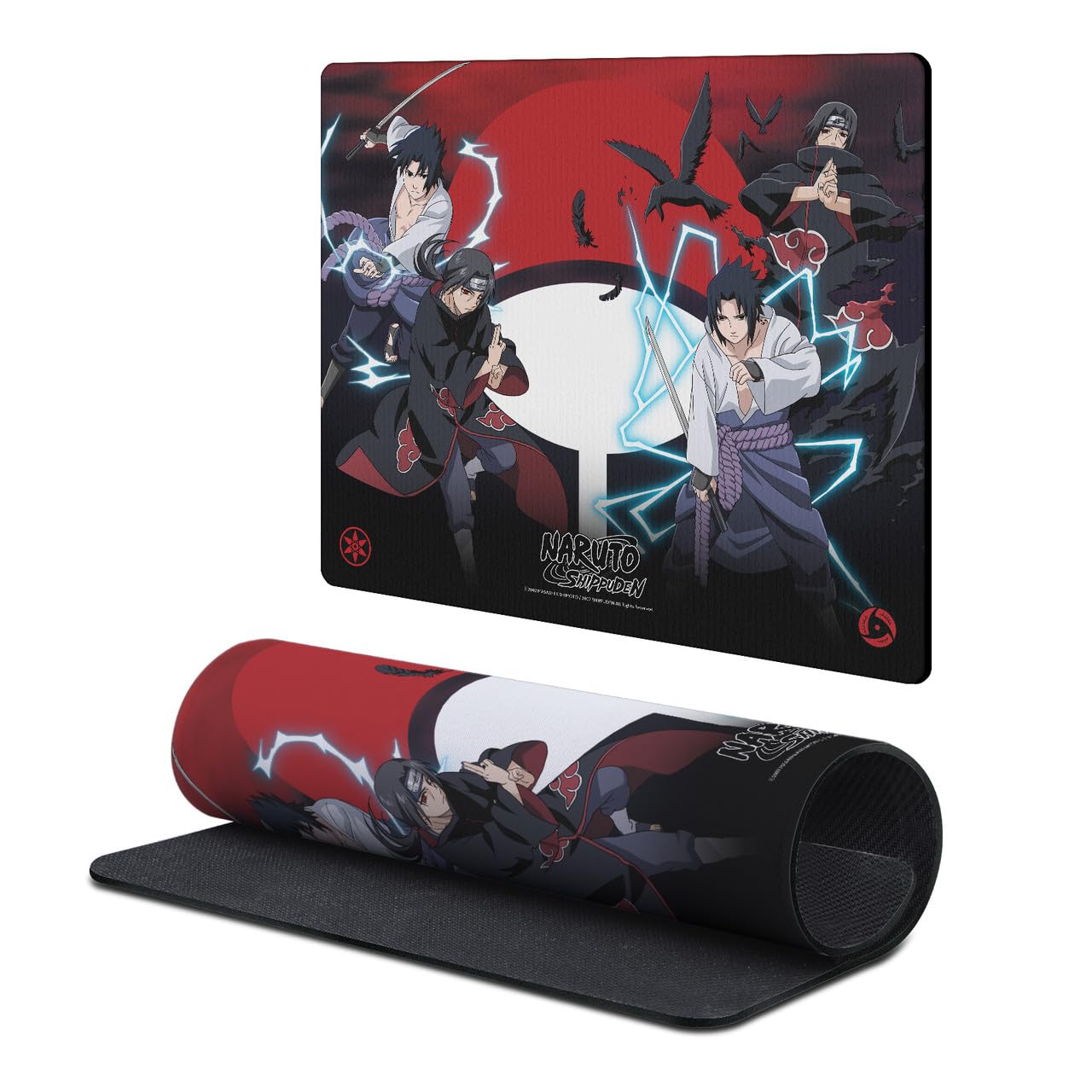 Head Case Designs Officially Licensed Naruto Shippuden Itachi and Sasuke Graphic Art 9.84 x 11.81 x 0.12 inches (250 x 300 mm) - S Gaming Office Desk PC Keyboard Mouse Mat Pad — image 1