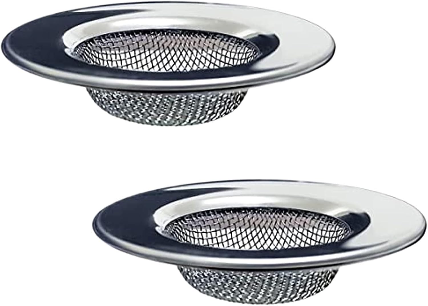 4pcs Stainless Steel Bathtub Strainers, Bathroom Sink Strainers, Shower Drain Hair Catcher, Drain Strainer for Laundry, 64mm