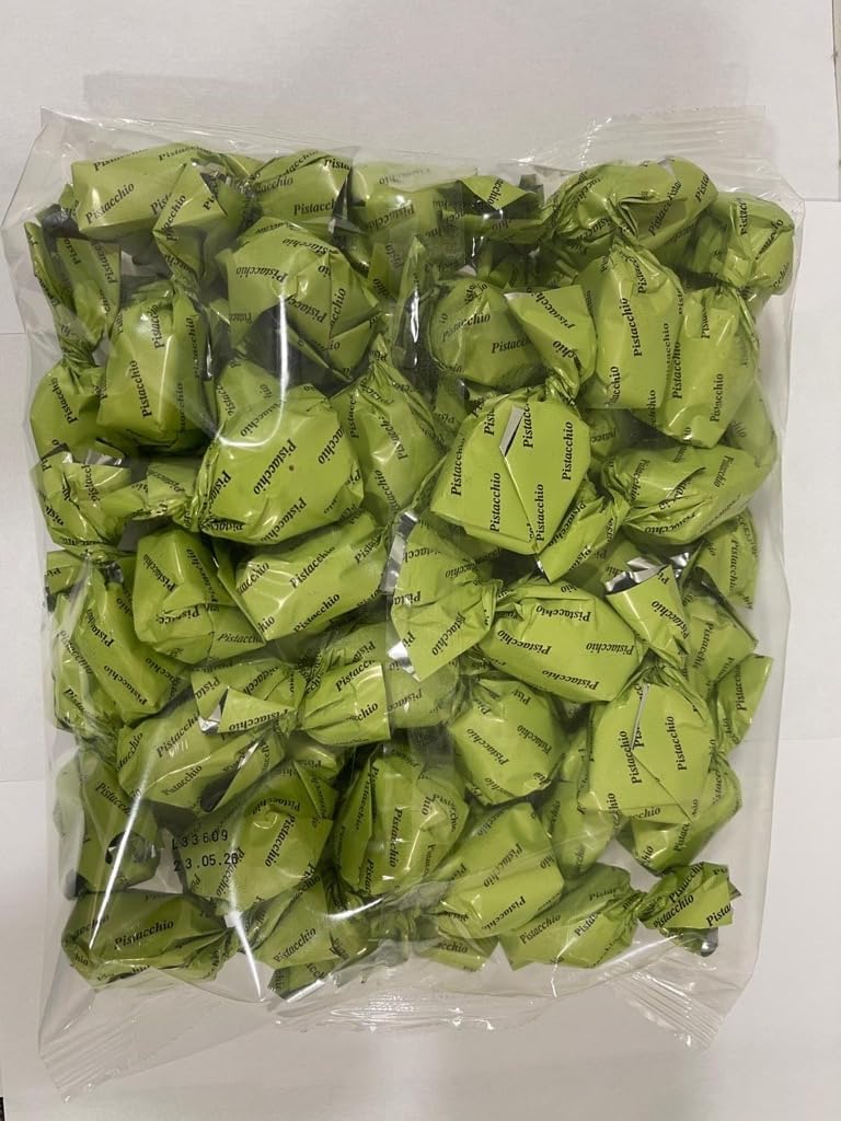 Trufas de chocolate y pistacho con leche VED, cremoso chocolate con leche envuelto individualmente y delicado, postre gourmet de 1 kg, refrigerio gourmet para entretenimiento, regalos y postres.