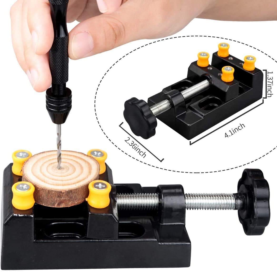 60 brocas manuales para taladros de 0,3 a 1,2 mm PCB Mini taladros y brocas de 0,5 a 3,0 con pasador de mano de precisión para madera, joyas, plástico, etc