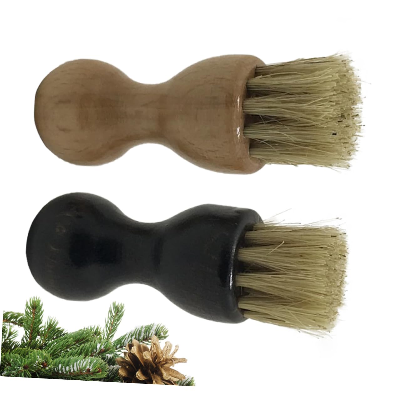 2 Piezas Cepillo De Pelo De Cerdo De Haya Unidades Multifuncional Hogar Cepillo para Limpiar Zapatos para Lustrar Zapatos
