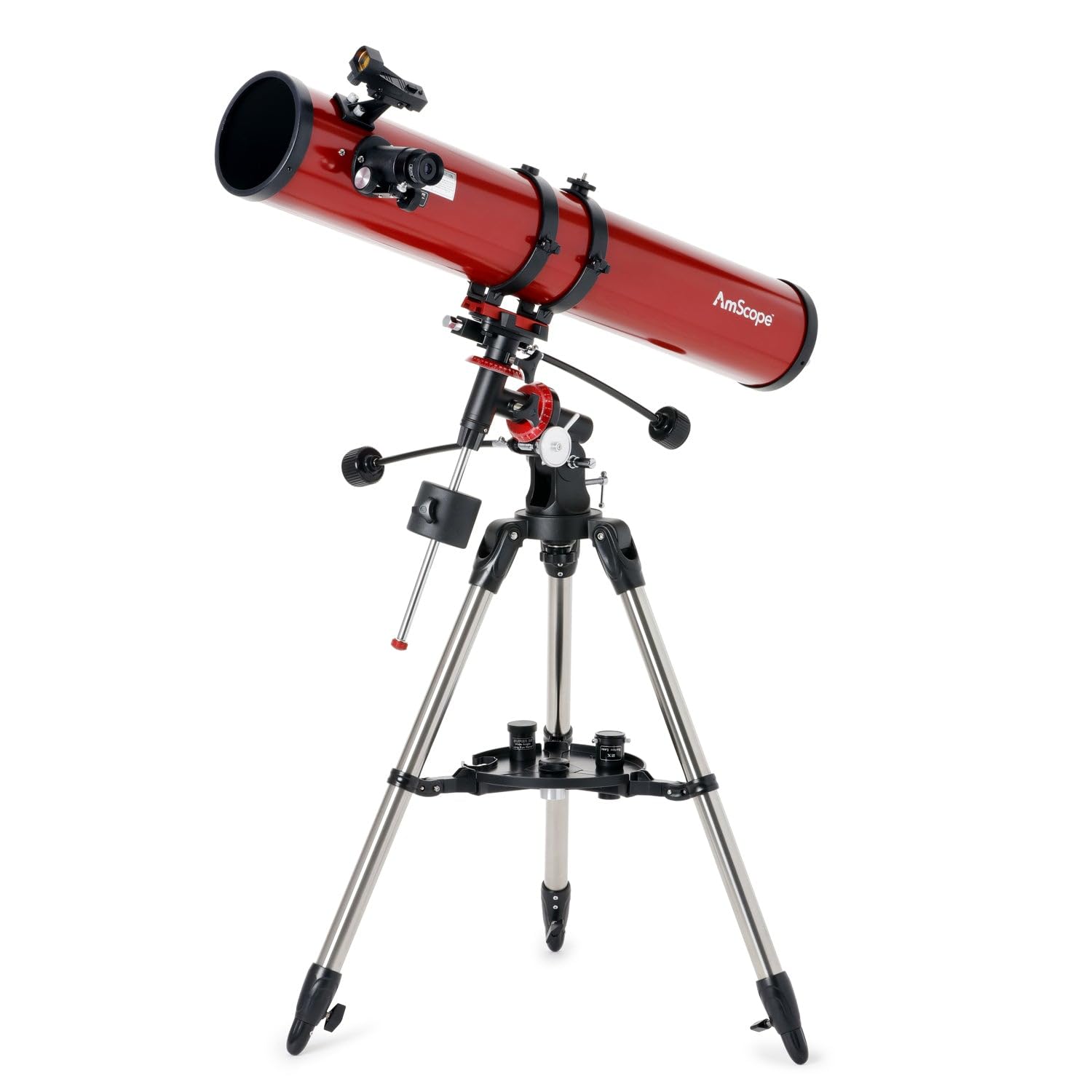 AmScope TLS-PEQ-114900 Reflector EQ Telescope, 114mm Aperture