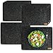 Produktbild com-four® 8X Platzset abwischbar aus Filz - 44 x 32 cm Platzmatte - hitzebeständiges Tischset für 8 Personen - extra Dicke, rutschfeste Platzdeckchen, Filzunterlage (Platzmatte anthrazit - 8 Stück)