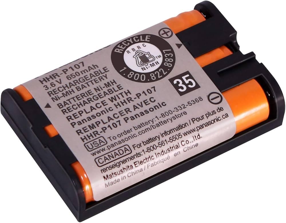 Compatible with Panasonic HHR-P107 650mAh 3.6V Ni-MH Rechargeable Battery for Cordless Phone (Pack of 1)-image-41