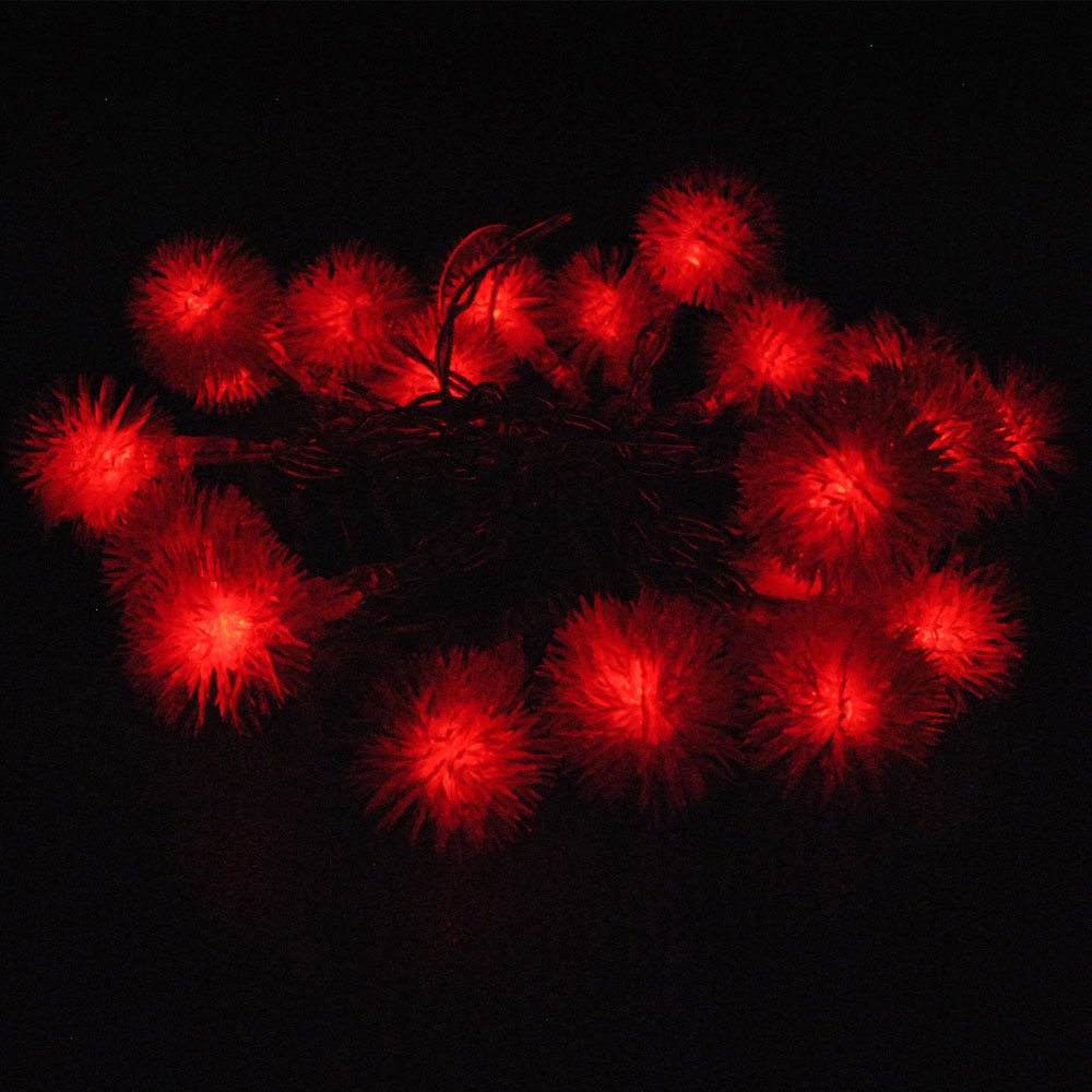 LightsGo Battery Powered Powered snowball shape Indoor LED Fairy Lights 40LEDs 4M (Red)