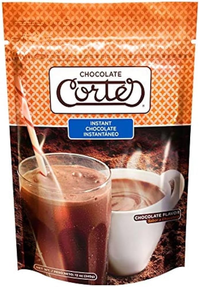 Cortes Instant Chocolate - Made in Puerto Rico by Cortes Hermanos - 12 oz Bag