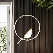 Metal Home Decor LED Hanging Lights for Living Room| Bird Ring Lights for Ceiling| Hanging Lamps for Home Decoration| Circular Shape Decorative (Hanging Bird Ring Led)
