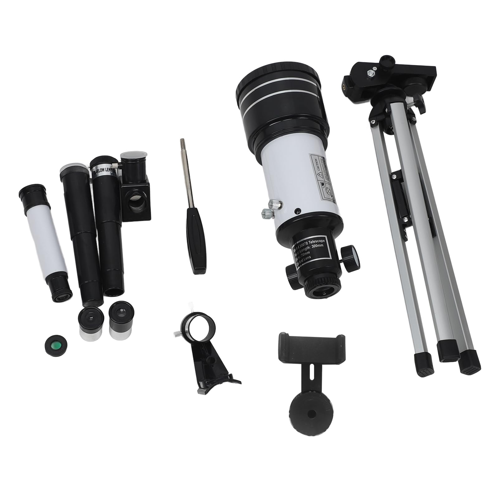 EMUKOEP Telescopio Rifrattore per Adulti con Apertura 70 Mm e Lunghezza 300 Mm F con Treppiede, per Principianti e Bambini, Regalo per gli Appassionati di Astronomia