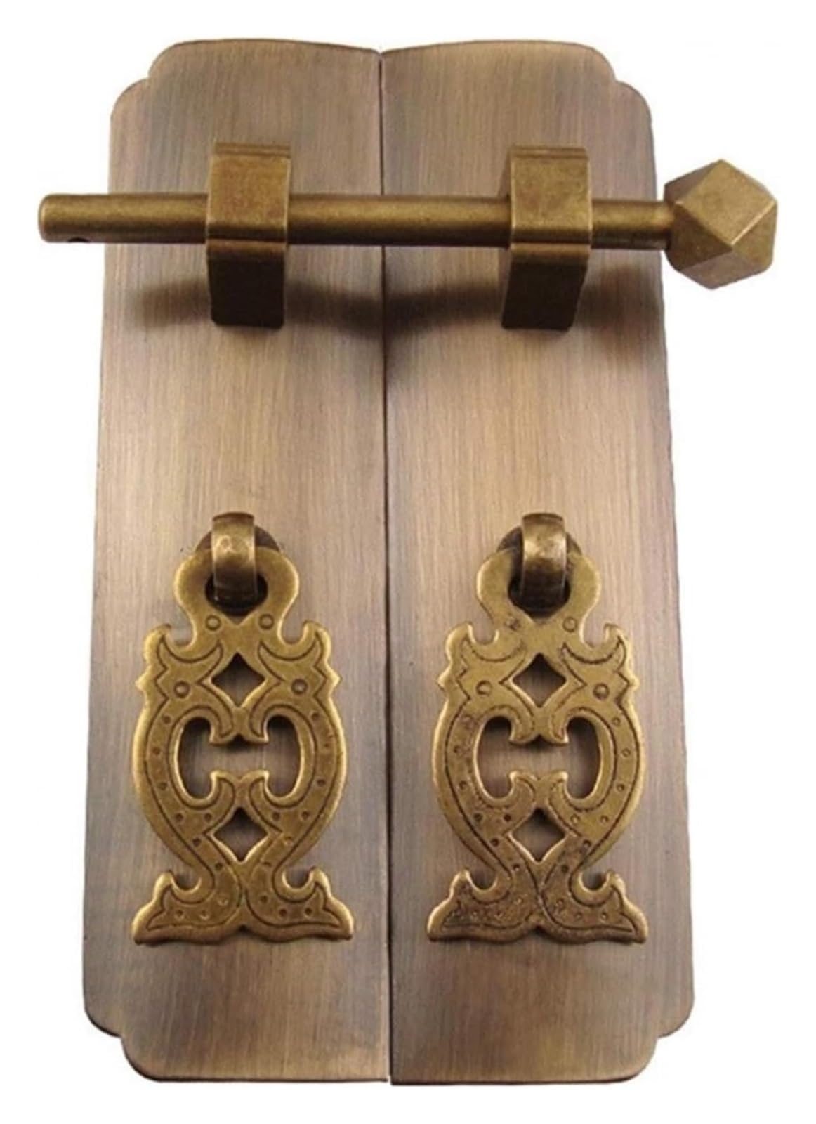 Voplivat Bronze Vintage Brass Cabinet Drawer Pulls, Straight Cabinet Door Handles Brass Brass/Bronze(Bronze)