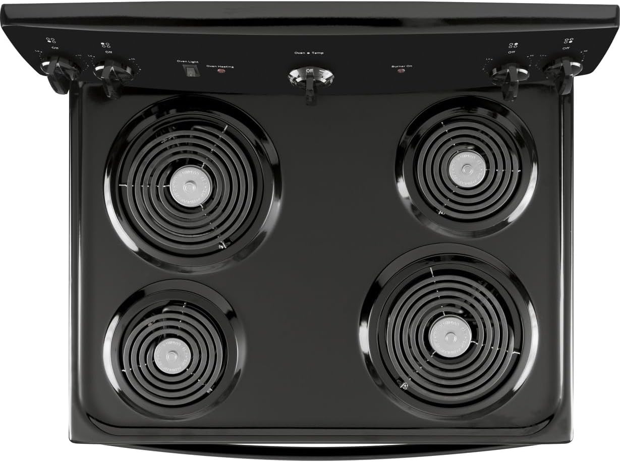 GE 30 in. 4 Burner Element Free-Standing Electric Range in Black