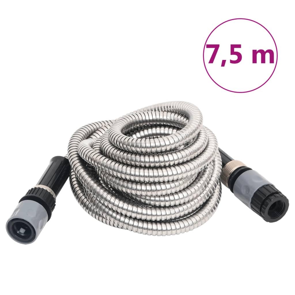 Tubo da Giardino in Acciaio Inox 7.5m Tubo Acqua Giardino in Metallo