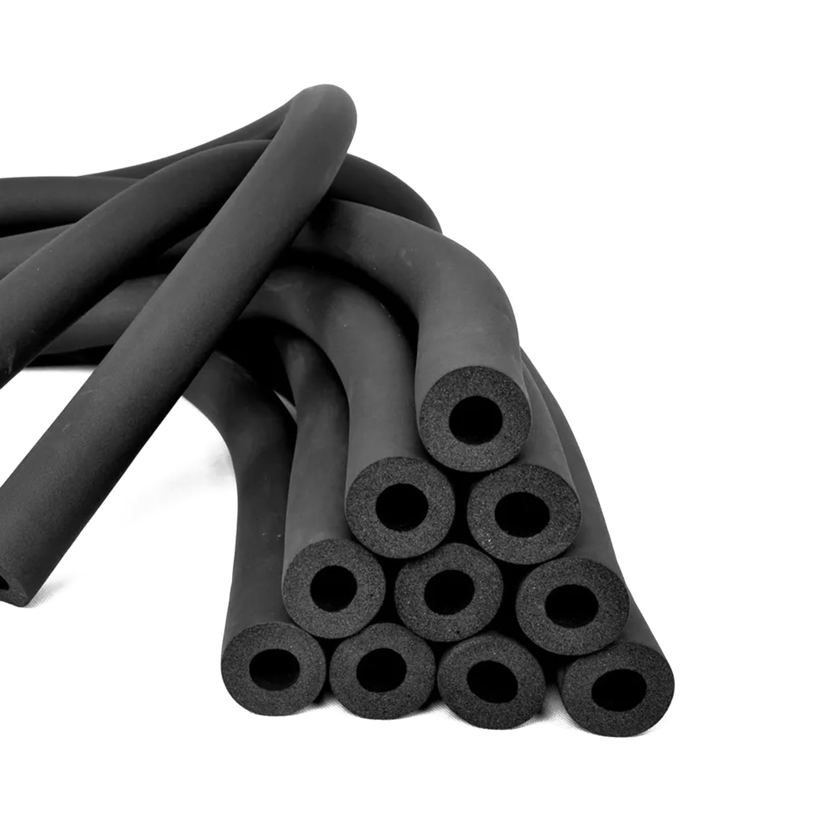 Black Foam Pipe Covers,ID3/4"/1" /1-1/4"/ 1-1/2" /2" /2-1/2" /3" /3-1/2" /4", Pipe Insulation Freeze Protection , Multi-Purpose Soft Foam Tubing for Hot and Cold Water Pipes,for Water Pipes Air Condit