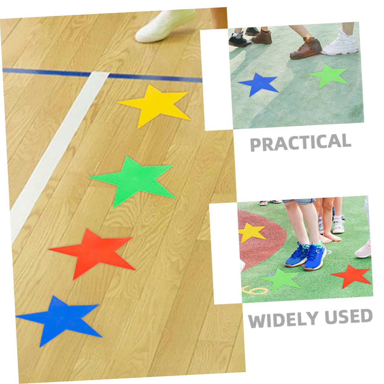 BESPORTBLE 6pcs Star Shape Anti-Slip Carpet Markers Classroom Floor Markers Line up Spots for Home School