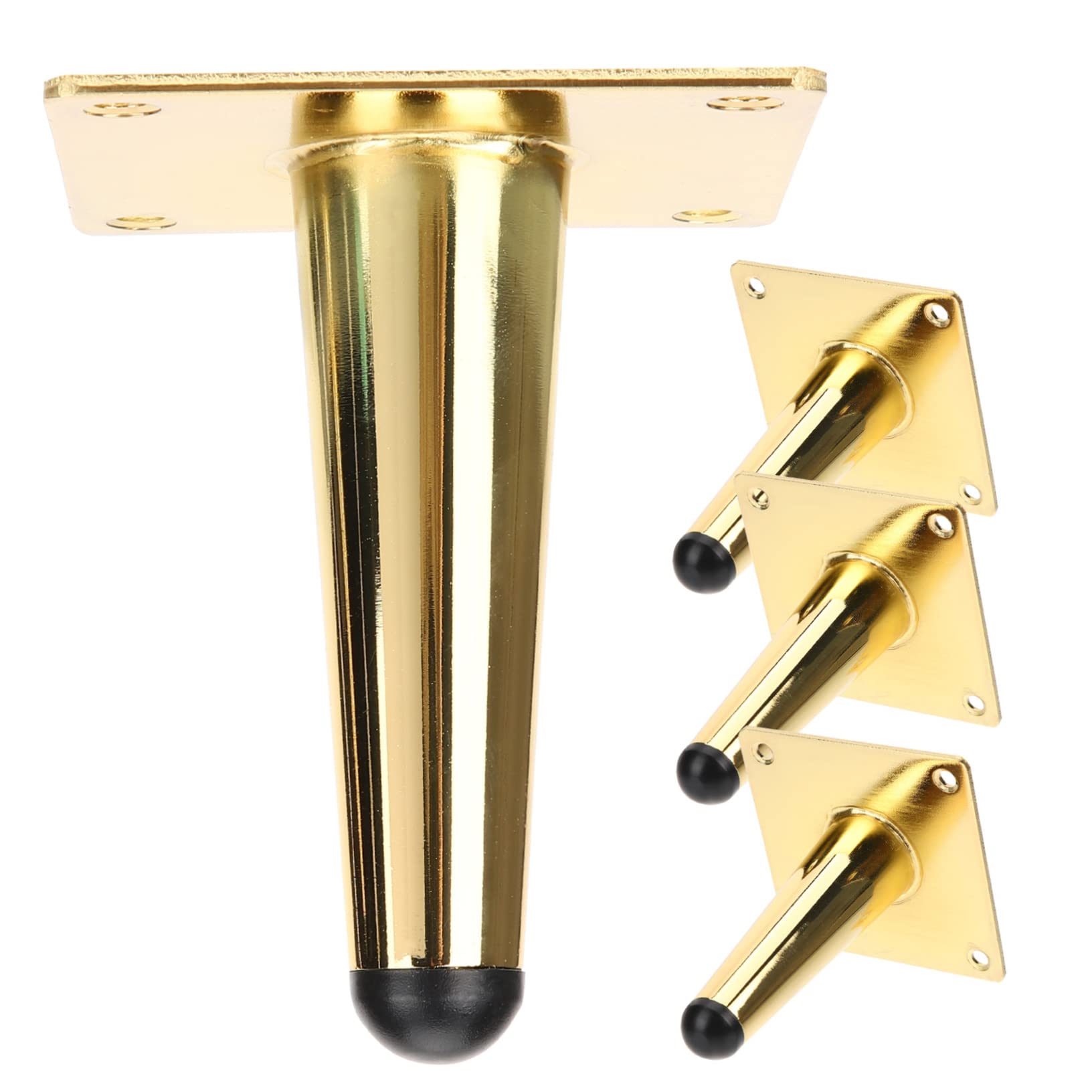 Patas de metal doradas y duraderas con soporte antivuelco para muebles
