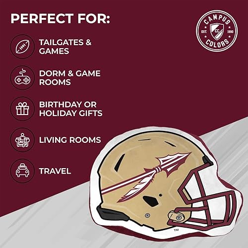 Miniatura 5 de NORTHWEST NCAA - Almohada de fútbol súper suave para casco, 16 pulgadas, almohadas decorativas para sofá o dormitorio, perfecta para el día del juego