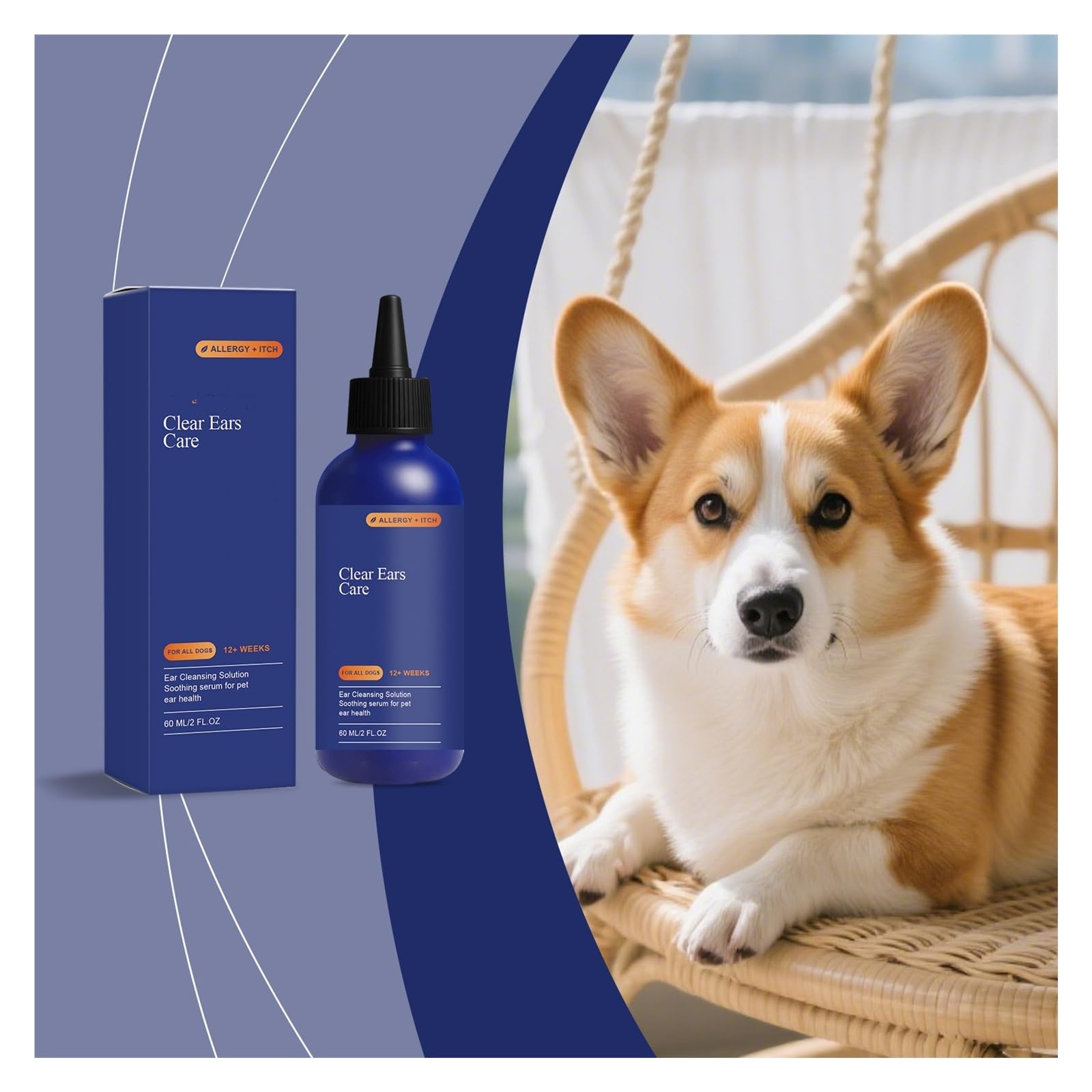 Limpiador De Oídos For Perros 60 Ml, Una Parte Esencial del Cuidado Diario De Las Mascotas(3pcs)