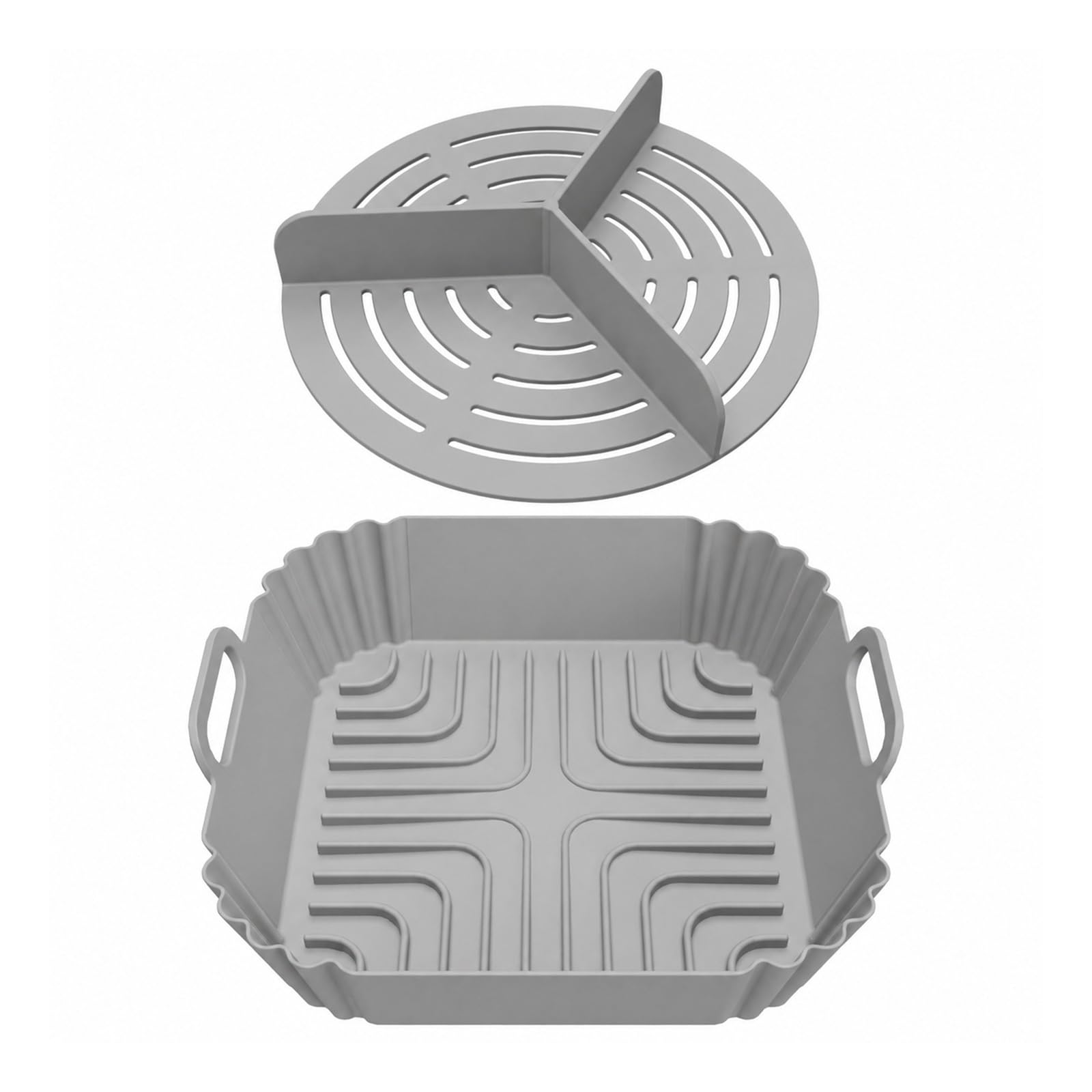 APGLSXY 2 Pack Rectangular Shape Baskets Silicone Liners Set Safe Cooking Mats Air Fryers Basket for Cooking Use Air Cooker Sheet