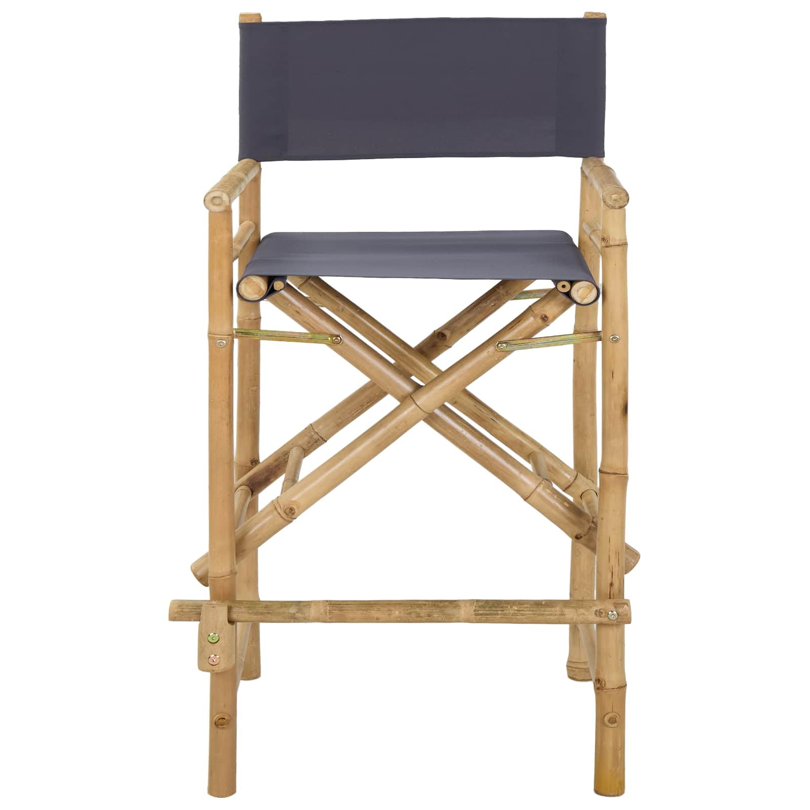 Set di 2 sedie da regista pieghevoli in bambù, elegante sedia da regista naturale, per giardino, balcone e interni, stabile sedia pieghevole con braccioli, 58 x 48 x 115 cm