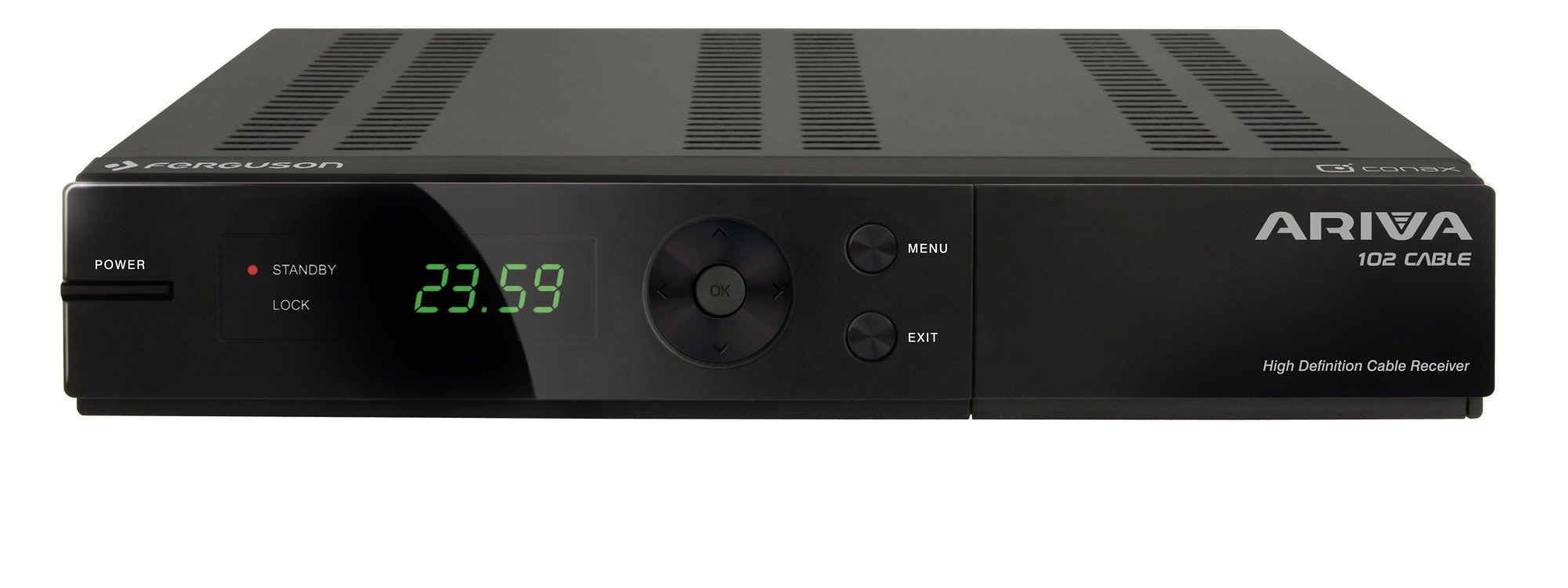 FA102C Digitaler HDTV-Kabelreceiver (PVR-Funktion, HDMI, SCART, 2X USB 2.0) schwarz