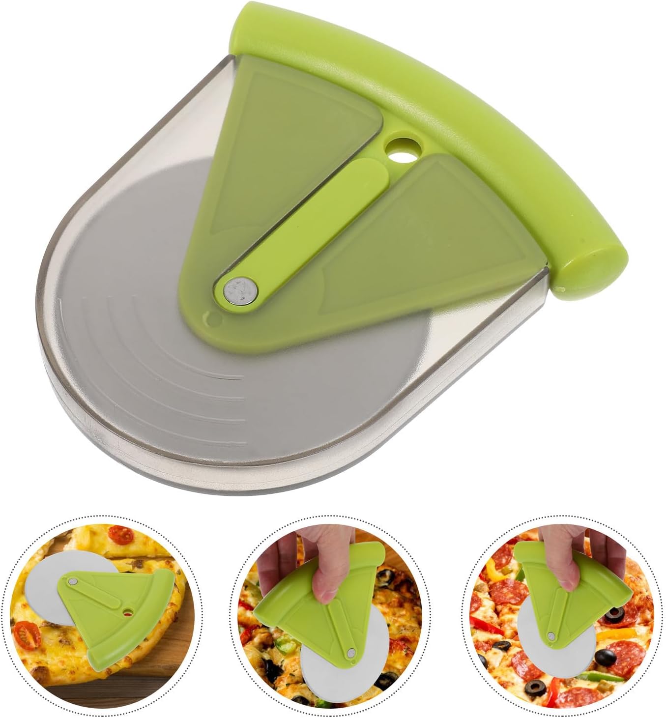Pizza Wheel Cutter with ABS Cover Small Stainless Steel