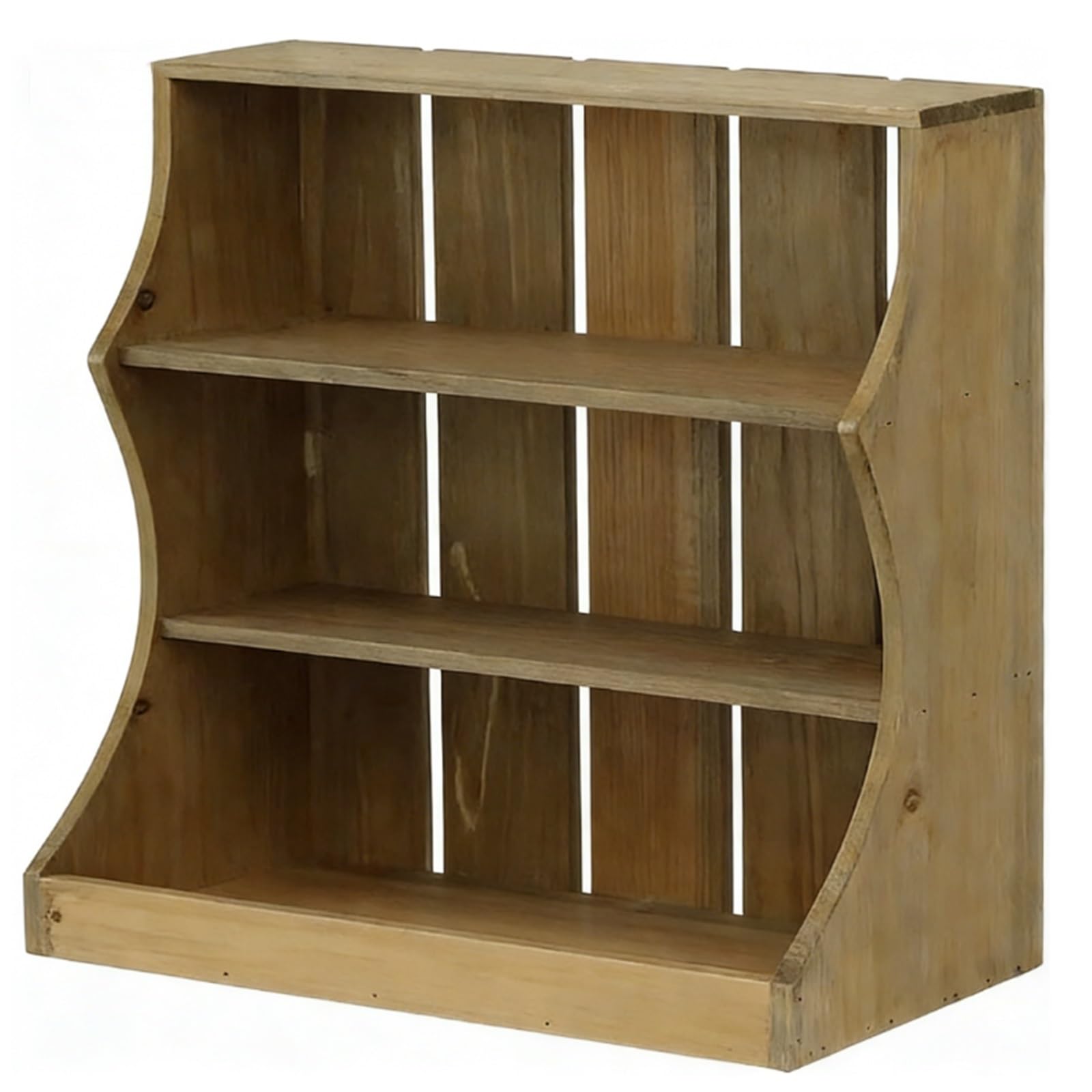 CYairong-22 Cup Display Shelf Vintage Storage Rack Coffee Corner Cup Holder Wooden Three-Layer Coffee Mug Display Rack