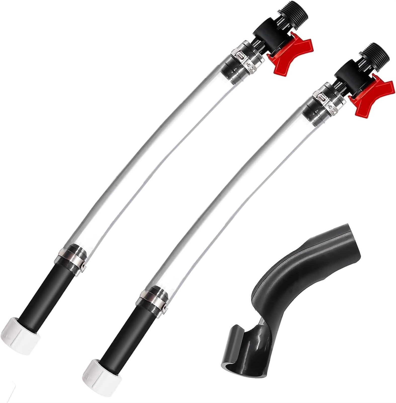 THE WHITE SHOP 3-Piece Fuel Hose Kit with Ball Valve Shut Off, Suitable for Jugs and Tanks
