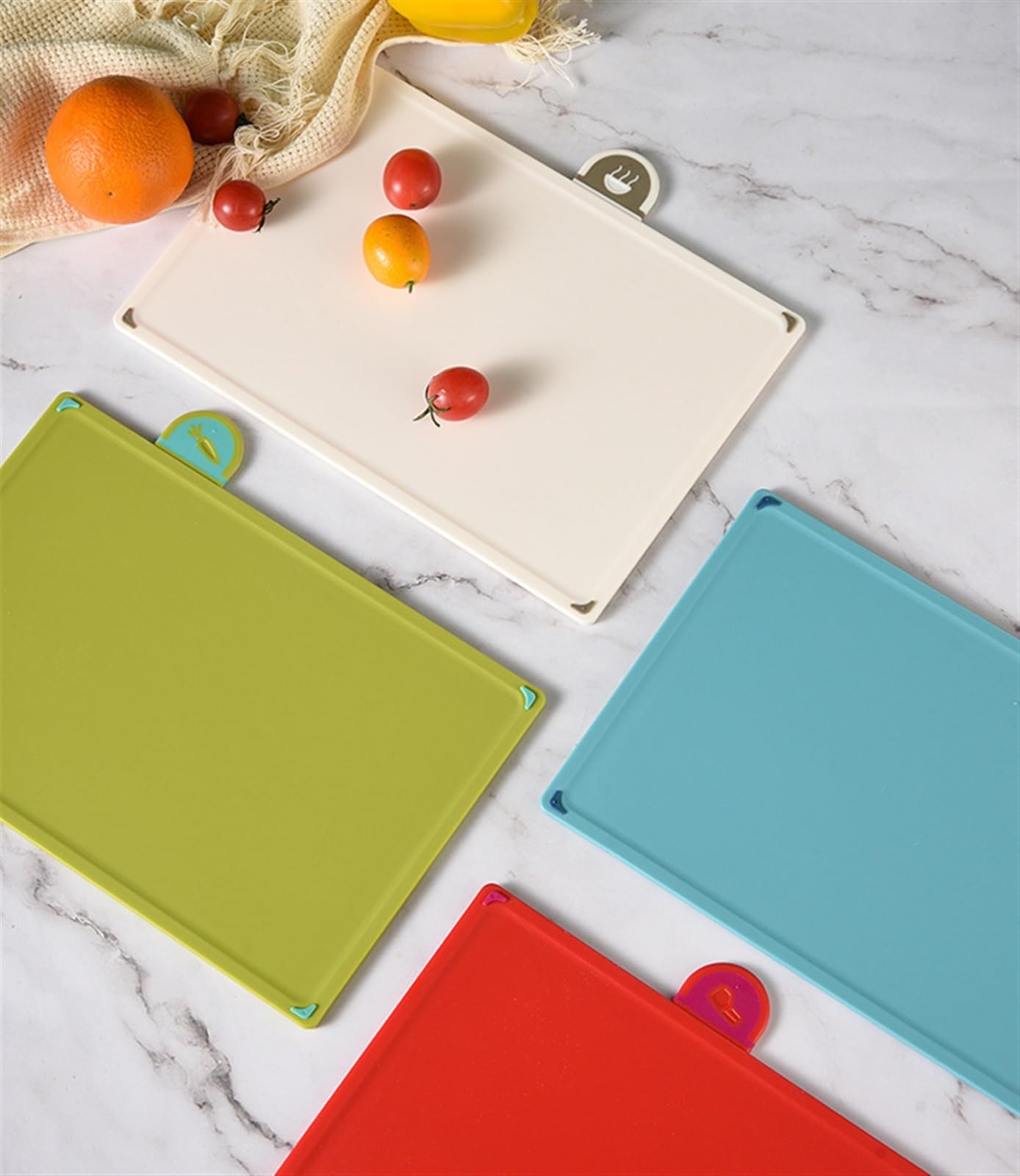 Schneidebrett Küchenbrett 4-teiliges Kunststoff-Schneidebrett, BPA-frei, Spülmaschinenfest, Schneidebretter Für Die Küche Schneidebretter Cutting Board (Color : B)