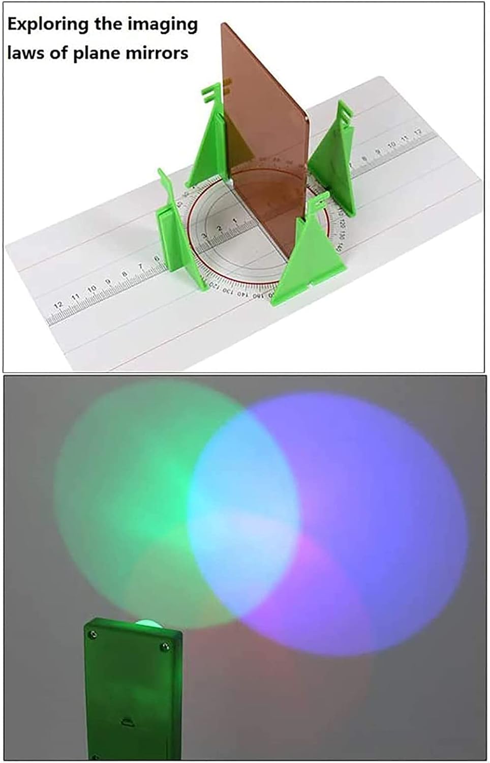 Physical Optics Experiment Kit, Optical Bench Set Concave Convex Lens Imaging Pinhole Imaging Light Reflection Dial Slider