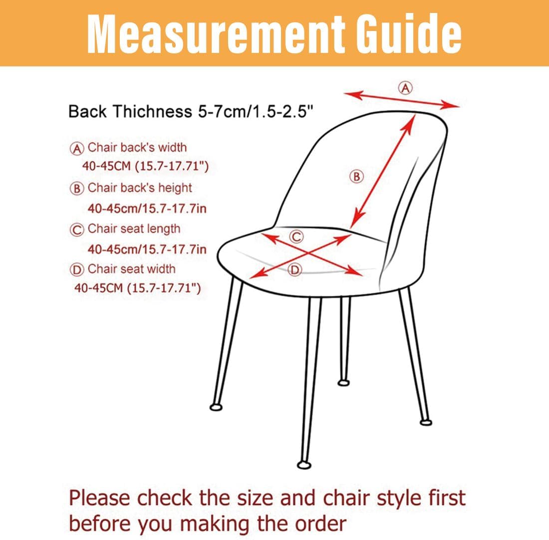 Dining Room Chair Covers Set of 6 Mid Century Modern Dining Chair Covers Curved Back Chair Cover Armless Chair Slipcovers for Kitchen,Office,Living Room, Beige