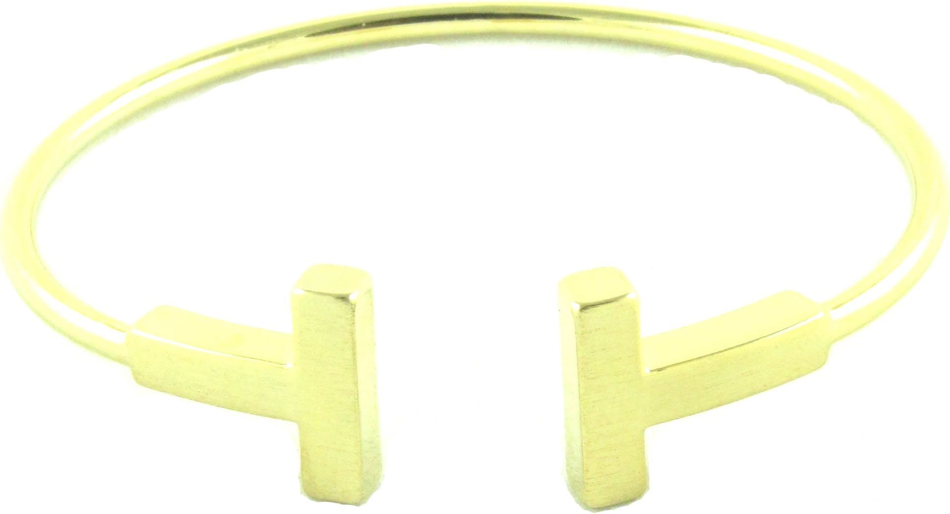 T Square Bangle in Gold