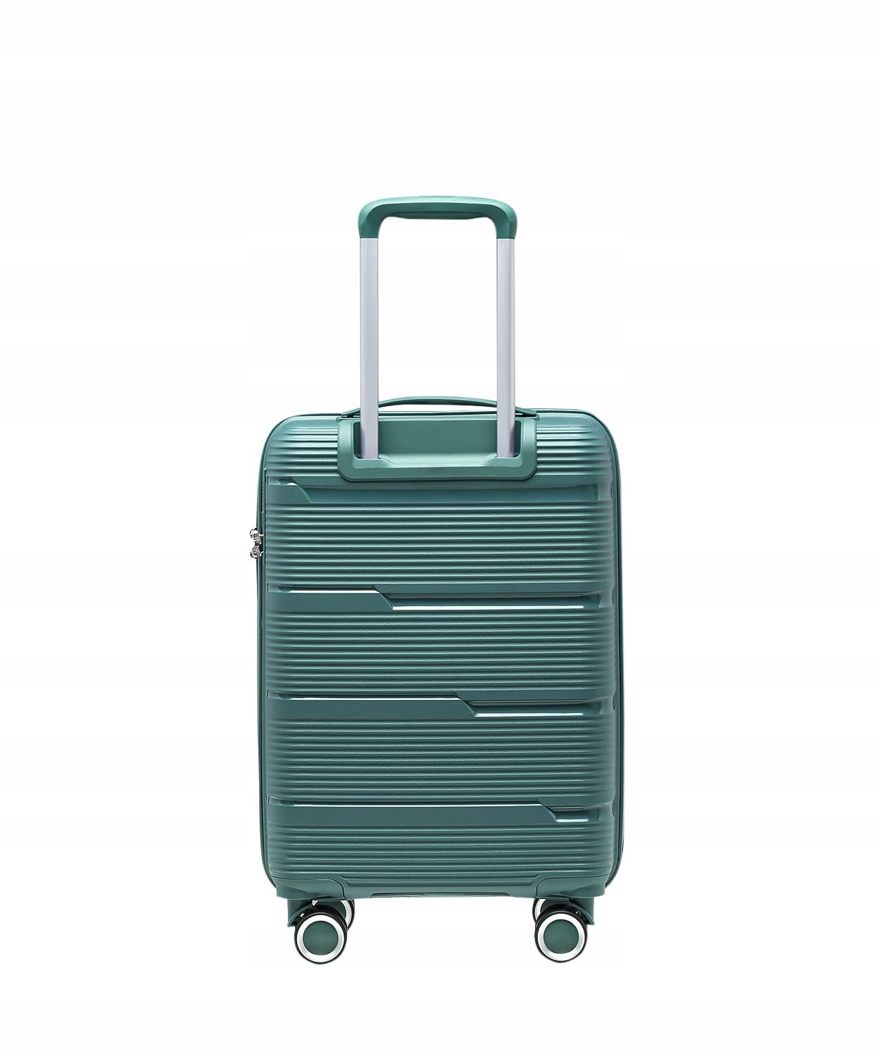 PUCCINI Walizka Kabinowa, Twarda, Zielona, Polipropylen, 36L, 4 Kółka Obrotowe 360°, 56x36x22 cm, 2.6 kg