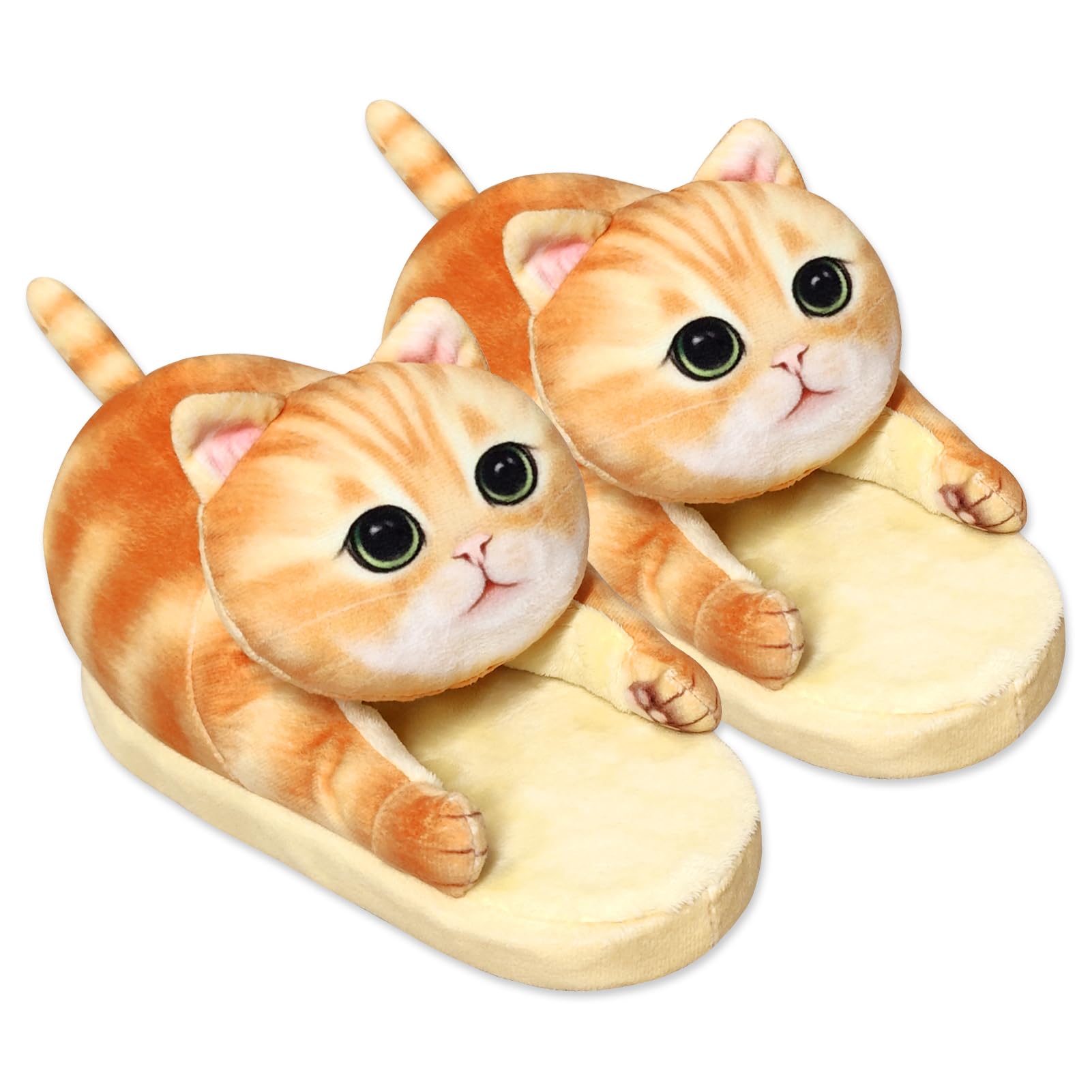 Openhahaha Cat Slippers for Kids, Indoor House Slippers,Non-slip Sole, Cute slippers with Cat, Cat Gifts for Girls Boys/Christmas/Halloween Gifts