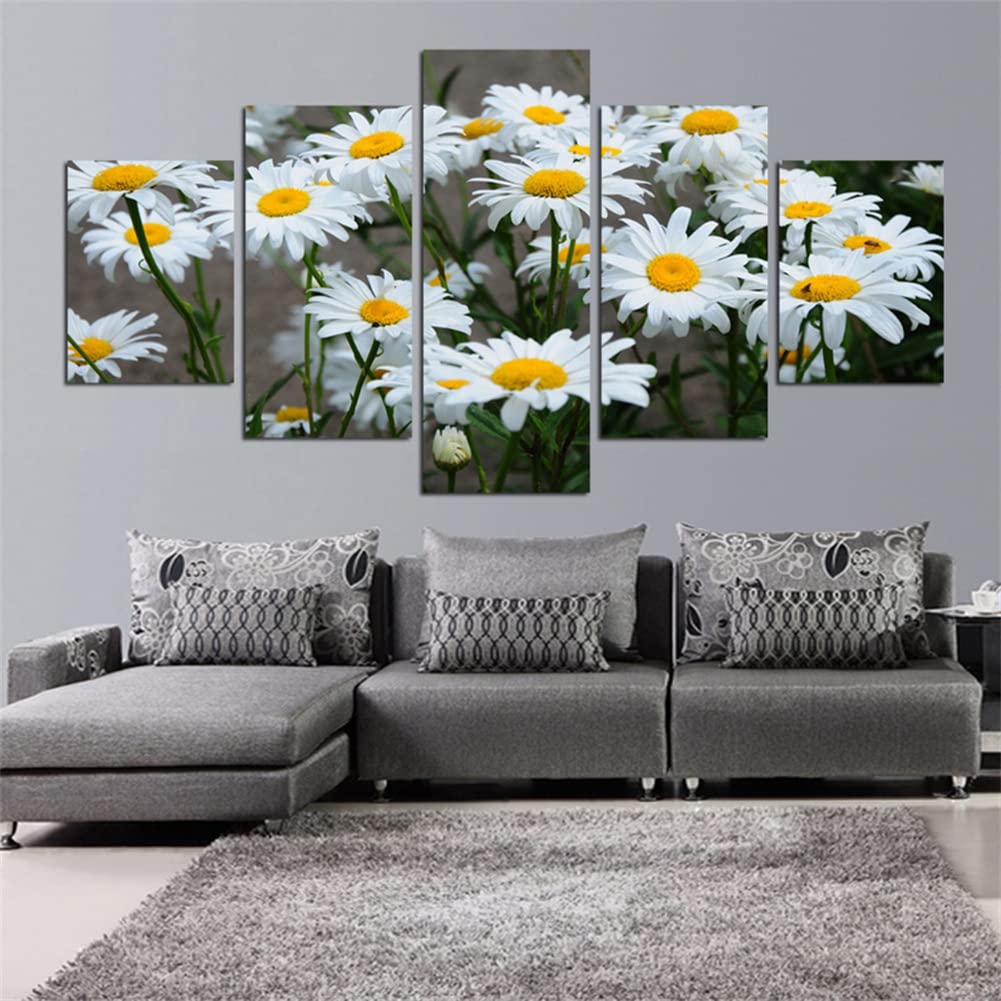 Peinture diamant kit complet fleurs blanches broderie 5D