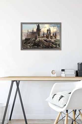Vista 76 de Trends International The Wizarding World: Harry Potter - Póster de pared de Hogwarts at Sunrise, 22.375 x 34 pulgadas, versión premium sin marco