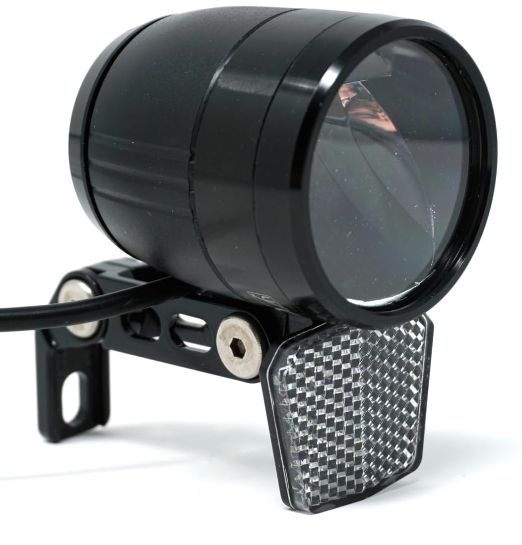 E-Bike LED Scheinwerfer 100 Lux 6-48 Volt Beleuchtung Lampe StVZO