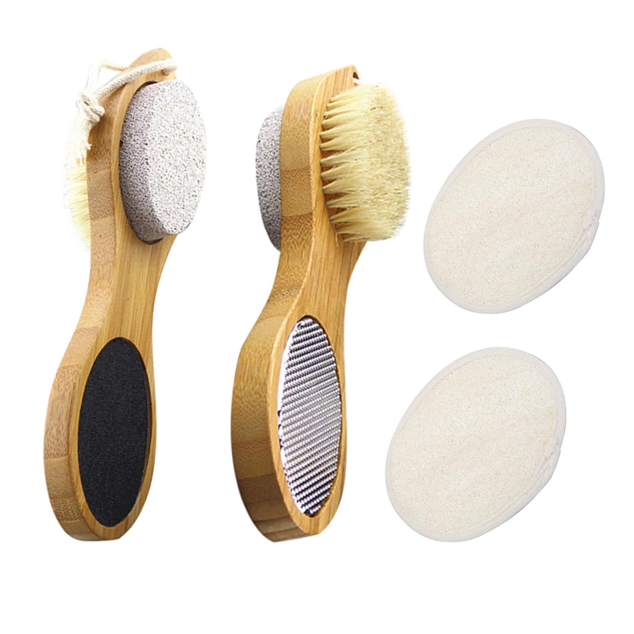 IWOWHERO Foot Massaging Board Pedicure Tools Foot Rubbing Mat Board 4pcs for Home