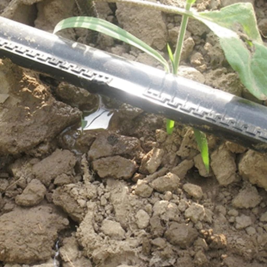 Tubo per irrigazione a goccia, Tubo gocciolante for irrigazione piatto a labirinto a lama singola Dimensioni multiple(2X50meters (2X164ft))
