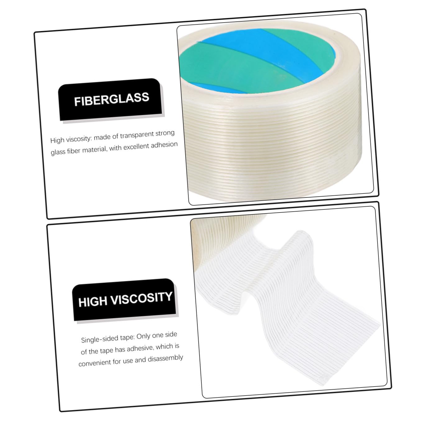 Kichvoe Filament Strapping Tape Shipping Fiberglass 1 Roll Heavy Duty