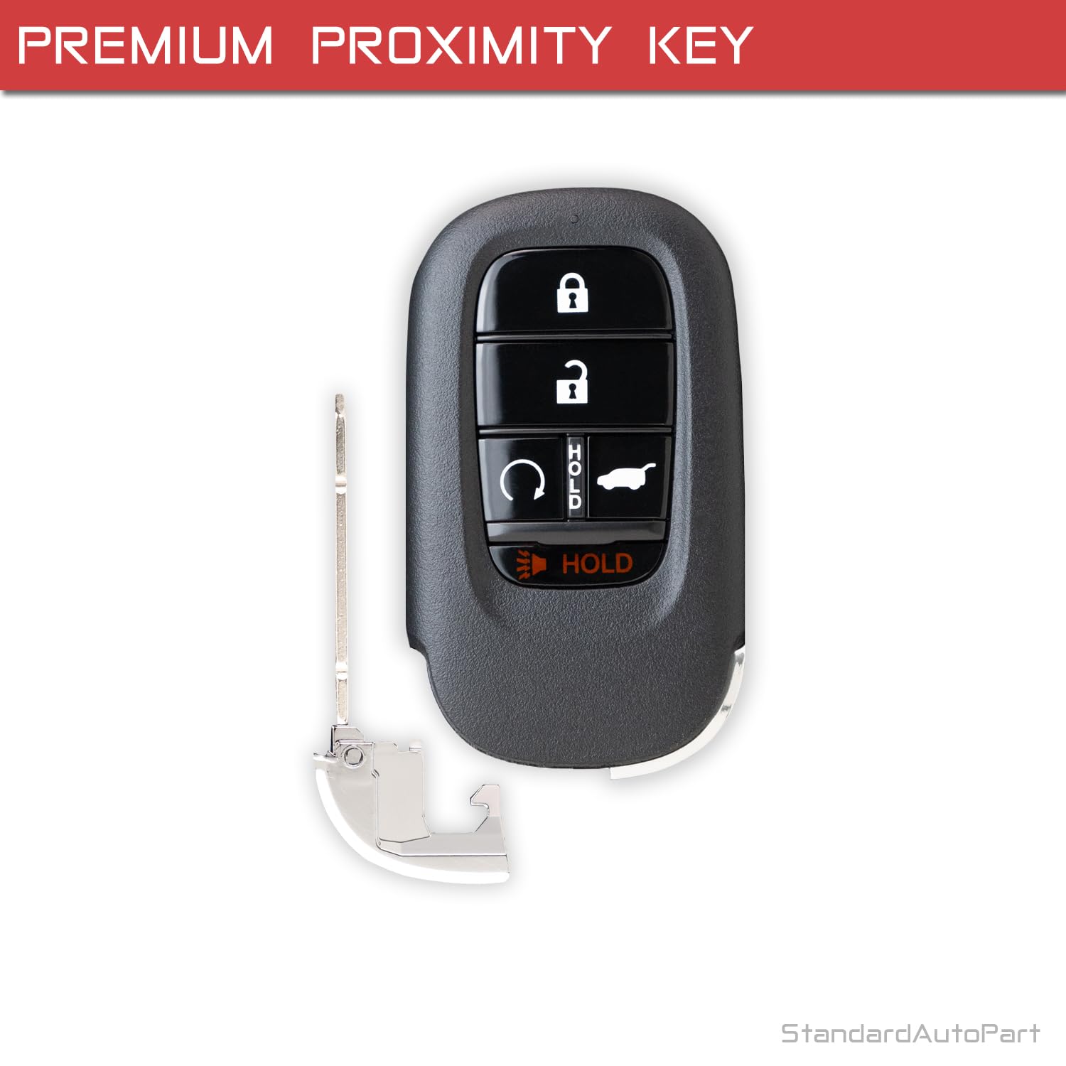 StandardAutoPart Telecomando intelligente per chiave auto compatibile con Honda Accord Civic CR-V HR-V 2022 2023 2024 KR5TP-4 72147-T43-A11 (5 pulsanti RS e Hatch)