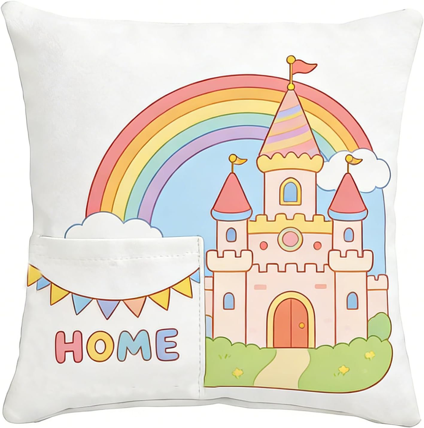 CALCA 10 Pack Sublimation Tooth Fairy Pillowcase Pocket Pillow Cover, Sublimation Blank White Linen Tooth Fairy Pocket Pillow Case Cover (7.87" * 7.87") (White Color)