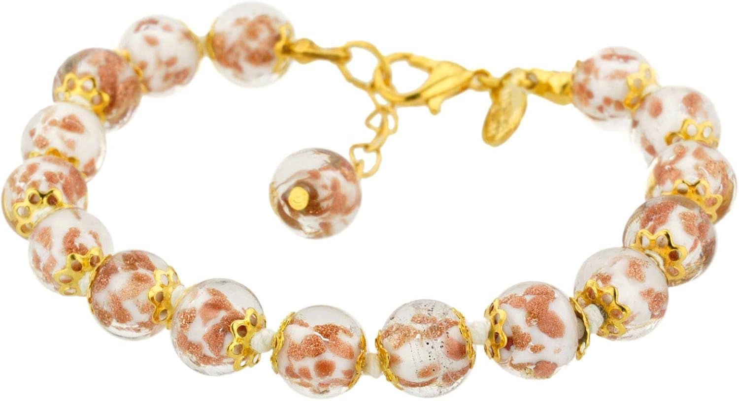 Glass Of Venice Murano Glass Sommerso Bracelet - Milky White